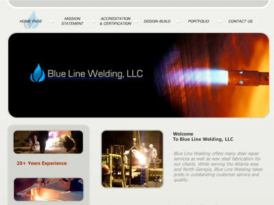 Blue Line Welding website